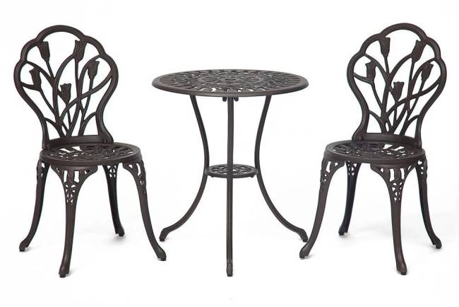 Комплект Secret de Maison Вальс Цветов/Waltz of Flowers (стол+2 стула) алюминиевый сплав, D60/H67, 47х41х86см, бронзовый бронза/bronze алюминиевый сплав Комплект Secret de Maison Вальс Цветов/Waltz of Flowers (стол+2 стула) алюминиевый сплав, D60/H67, 47х41х86см, бронзовый бронза/bronze алюминиевый сплав