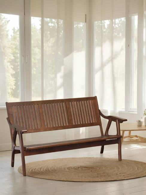 Диван-скамья Массив решетка, каркас орех