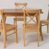 Стол Сканди 120 натур со стульями Ингольф натур