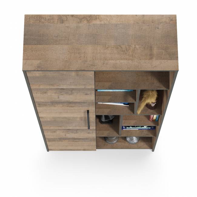 Шкаф-стеллаж Трувор 13.206 цвет дуб гранж песочный/интра Шкаф-стеллаж Трувор 13.206 цвет дуб гранж песочный/интра