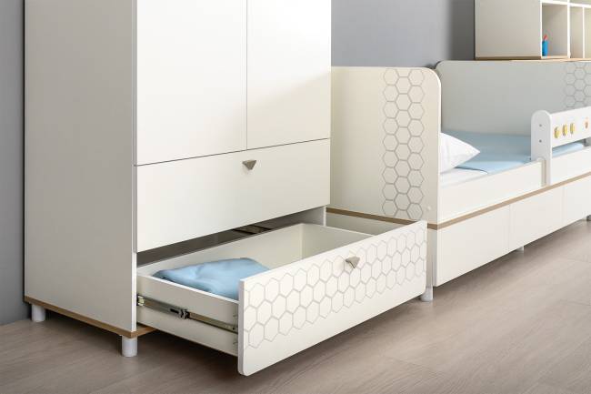 Детская мебель Эйп компоновка № 6 цвет белый/дуб белый