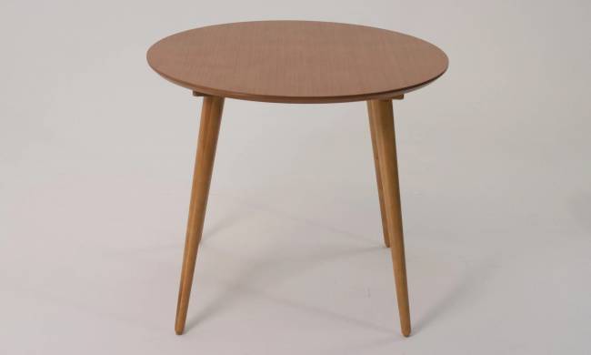 Стол Монте К 90 натур со стульями Франк натур велюр бежевый