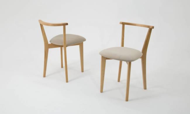 Стол Монте К 90 натур со стульями Франк натур велюр бежевый