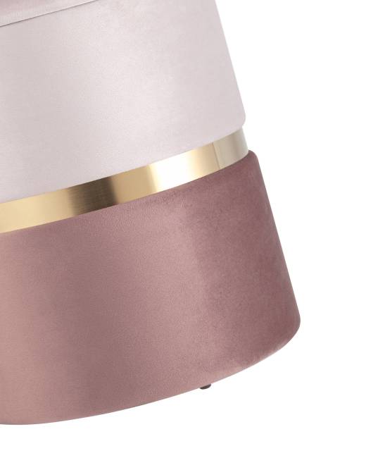 Пуф Кэрри с ящиком велюр розовый