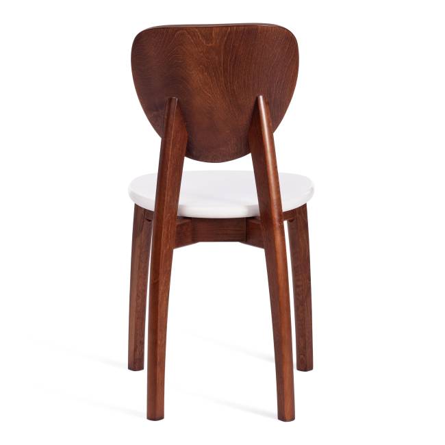 Стул Диамант/Diamante жесткое сиденье бук, 42х42х85см, коричневый/белый (Комплект из 2 шт.) коричневый бук