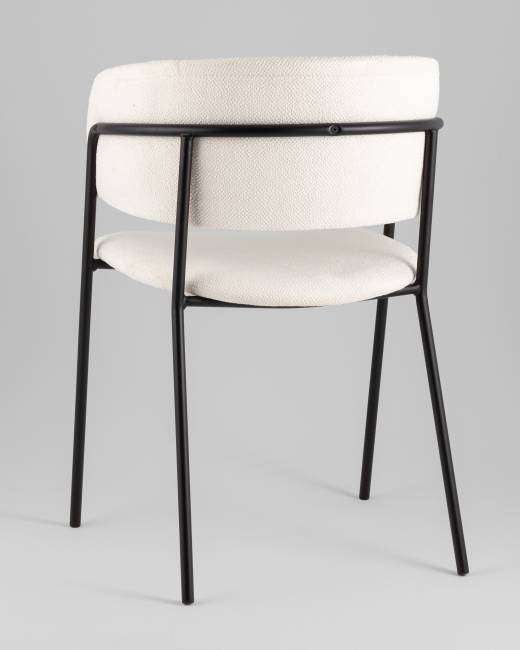 Кресло Нэлли New буклированный велюр белый