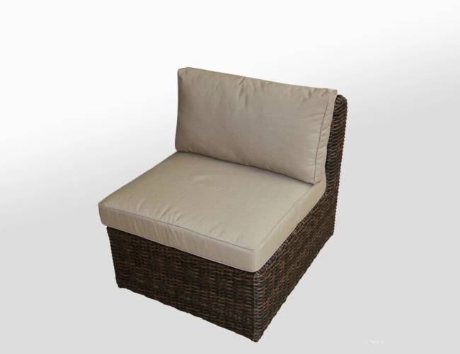 Диван модульный угловой "Малага", из искусственного ротанга, коричневый с черным