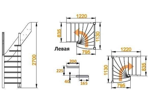 Деревянная лестница ЛС-91М