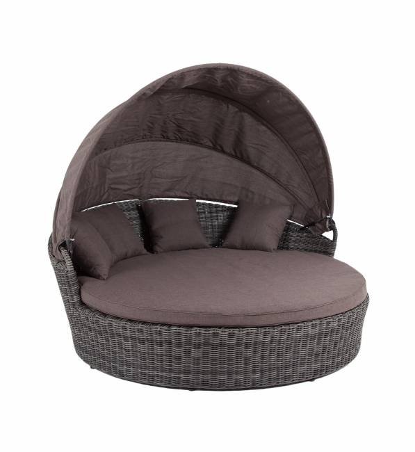 "Стильяно" плетеная кровать круглая, цвет графит "Стильяно" плетеная кровать круглая, цвет графит