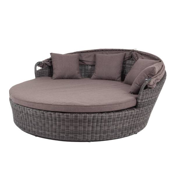 "Стильяно" плетеная кровать круглая, цвет графит "Стильяно" плетеная кровать круглая, цвет графит