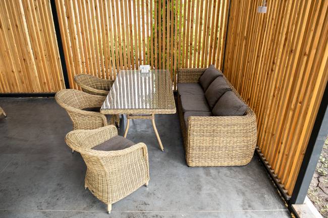 "Кальяри" диван из искусственного ротанга (гиацинт) трехместный, цвет соломенный