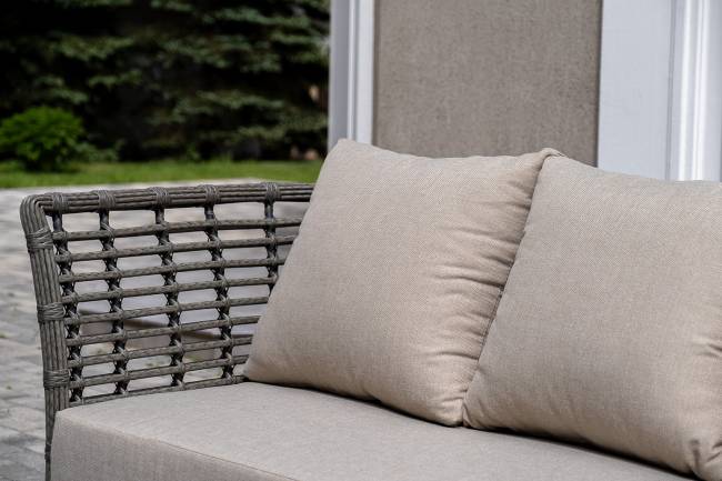 "Валенсия" лаунж-зона из искусственного ротанга, цвет серый