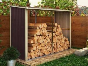  Дровница-Склад для дров, шоколадный