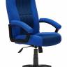Кресло офисное TetChair СH 888 (Синяя ткань + синяя сетка)