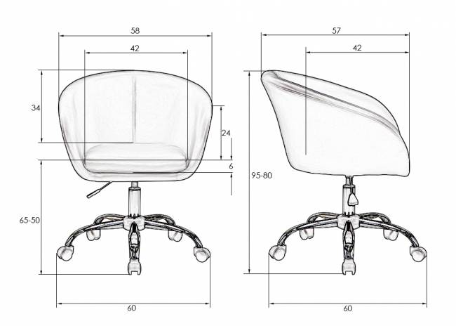Офисное кресло для персонала DOBRIN BOBBY, чёрный