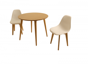 Стол Монте К 100 натур со стульями Сашш натур белый Стол Монте К 100 натур со стульями Сашш натур белый