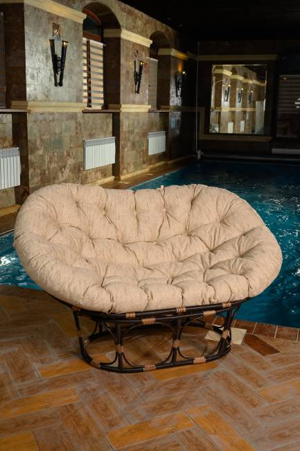 Диван для отдыха из искусственного ротанга Mamasan  (Орех)