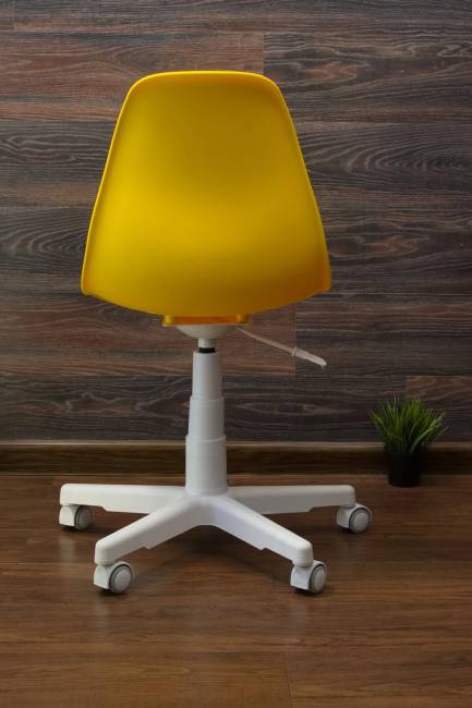 Кресло компьютерное Смузи белый/горчичный Кресло компьютерное Смузи белый/горчичный