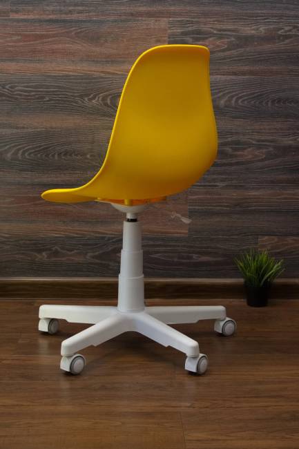 Кресло компьютерное Смузи белый/горчичный Кресло компьютерное Смузи белый/горчичный