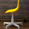 Кресло компьютерное Смузи белый/горчичный Кресло компьютерное Смузи белый/горчичный