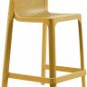 Стул пластиковый полубарный Net Stool Mini горчичный 485х510х900 мм