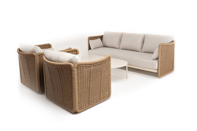 "Аликанте" лаунж-зона из искусственного ротанга, цвет соломенный "Аликанте" лаунж-зона из искусственного ротанга, цвет соломенный