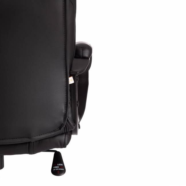 Кресло Бергамо/Bergamo хром (22) кож/зам, черный, 36-6 черный кож/зам