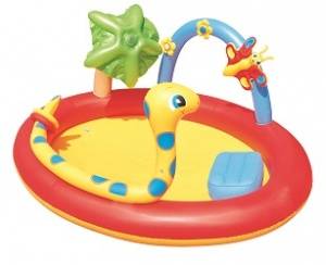 Игровой бассейн 192х150х88см с разбрызгивателем и кольцами, 160л