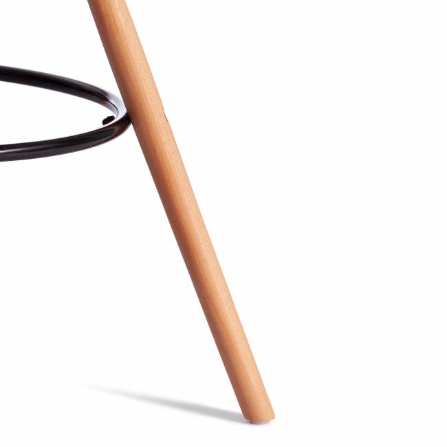 Стул барный Синди Бар Чаир/Cindy Bar Chair (мод.80-1)/1 шт. в упаковке дерево бук/металл/пластик, 50х51х109см, черный 3010/ натуральный черный дерево бук/металл/пластик