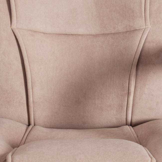 Кресло Бергамо/Bergamo хром (22) флок , бежевый, 7 бежевый флок