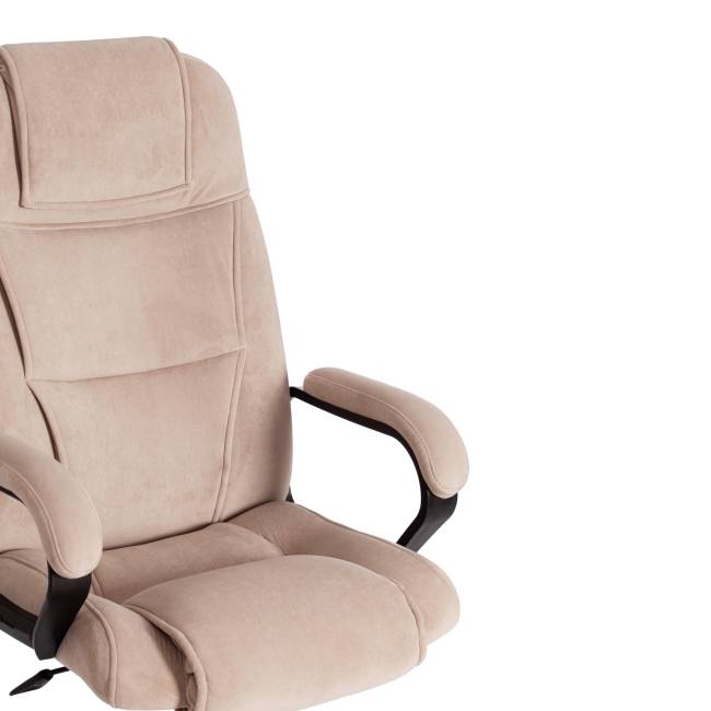 Кресло Бергамо/Bergamo хром (22) флок , бежевый, 7 бежевый флок