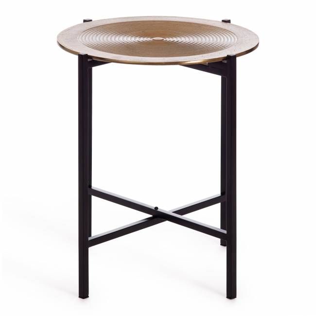 Столик кофейный Secret de Maison Блум/Bloom (мод. 11873-B) алюминиевый сплав, 46х46х51см, черный/золотой черный/античная медь алюминиевый сплав