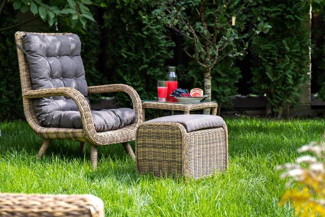 "Толедо" кресло плетеное с подушками, цвет соломенный "Толедо" кресло плетеное с подушками, цвет соломенный