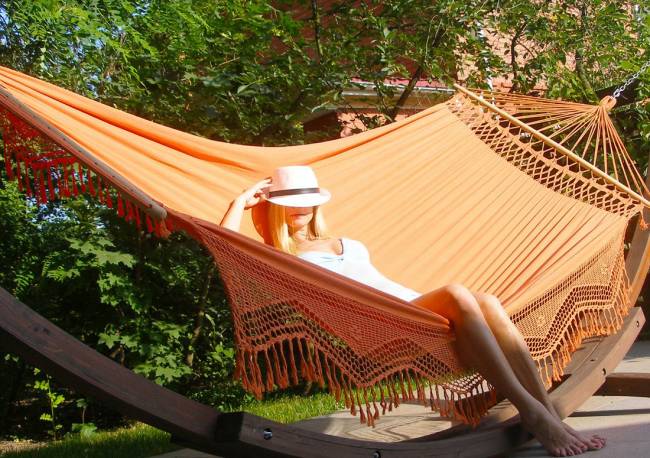 Гамак двухместный TULIP оранжевый Гамак двухместный TULIP оранжевый