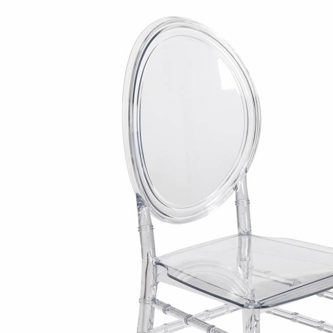 Стул Медальон/Medalion (мод.921) пластик, 39х49х90,5см, прозрачный  (Комплект из 2 шт.) прозрачный пластик