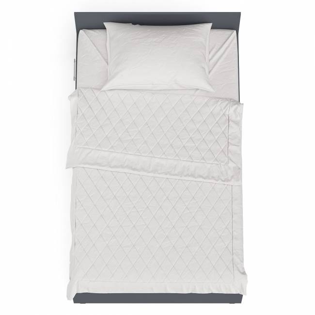 Кровать с ящиками для белья Мори 1200 цвет графит/белый