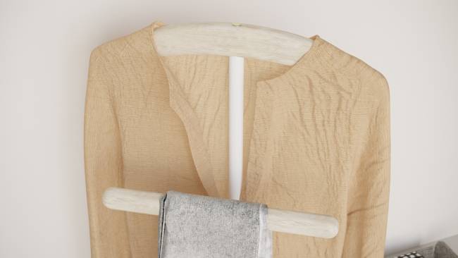 Вешалка Калифорния Напольная, дуб беленый/белый Вешалка Калифорния Напольная, дуб беленый/белый