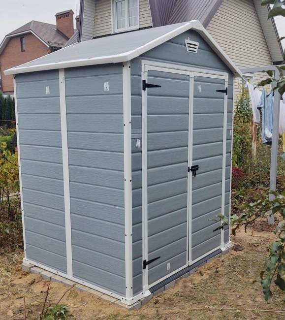 Сарай "Манор 6x5DD" (размеры 175 x 145 см), серый Сарай "Манор 6x5DD" (размеры 175 x 145 см), серый