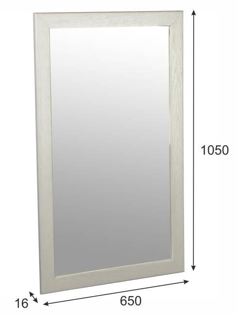 Зеркало навесное Берже 24-105 белый ясень 105 см х 65 см