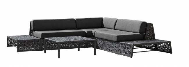 Модульный диван "Lounge Set", Базальт, Черный