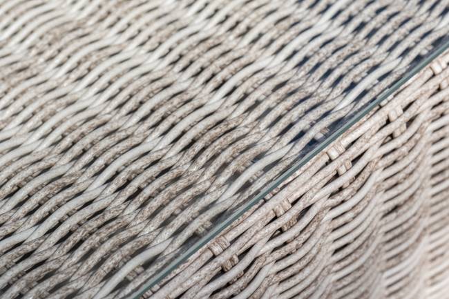 "Лунго" трансформирующаяся лаунж-зона из искусственного ротанга, цвет бежевый