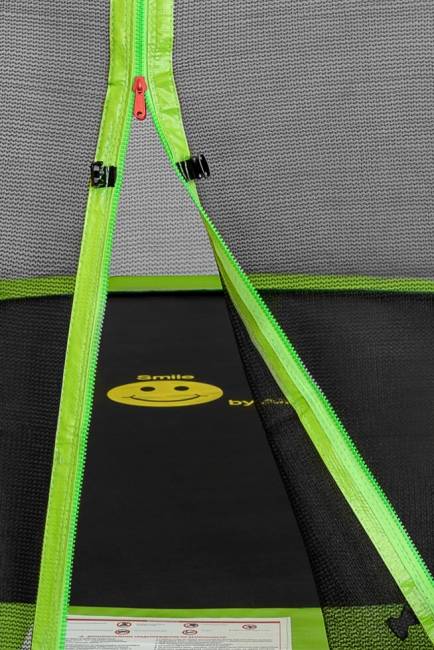 Батут "Smile outside", зеленый 8ft с защитной сеткой и лестницей