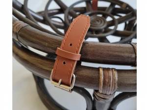 Мебельный ремешок Папасан/Papasan натур. кожа, тёмно-коричневый тёмно-коричневый натур. кожа