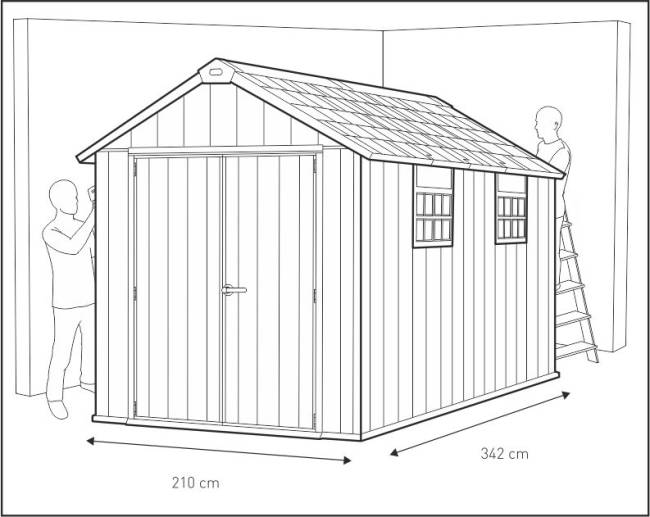 Сарай "Окланд 7511" (размеры 210 х 342 см)