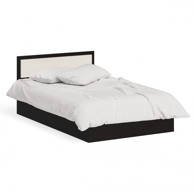 Спальный гарнитур Фиеста Кровать 1200 + Тумба + Комод + Зеркало цвет венге/дуб лоредо