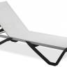Шезлонг-лежак металлический Wave антрацит, белый 1910х715х300 мм Шезлонг-лежак металлический Wave антрацит, белый 1910х715х300 мм