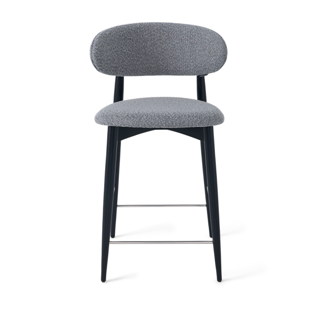 Стул Глори полубарный серый, опора бук черный Стул Глори полубарный серый, опора бук черный