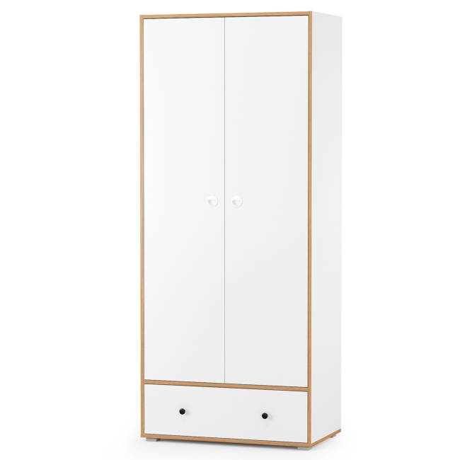 Вуди мебель в детскую с кроватью с ящиками № 38 цвет белый премиум/дуб крафт золотой/саванна латте Вуди мебель в детскую с кроватью с ящиками № 38 цвет белый премиум/дуб крафт золотой/саванна латте