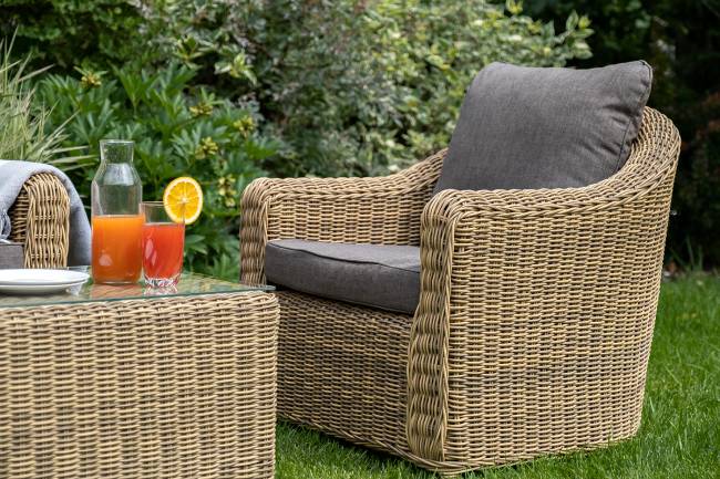 "Кон Панна" лаунж-зона из искусственного ротанга, цвет соломенный "Кон Панна" лаунж-зона из искусственного ротанга, цвет соломенный