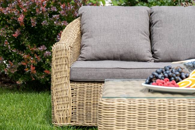 "Кон Панна" лаунж-зона из искусственного ротанга, цвет соломенный "Кон Панна" лаунж-зона из искусственного ротанга, цвет соломенный